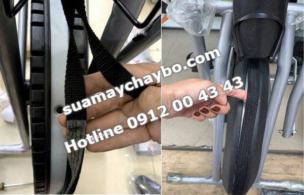 Dây curoa xe đạp thể dục tại sao mới thay đã bị mòn và rách